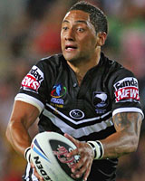 Benji Marshall sat out the second half with a hamstring strain. Photo / Getty Images Benji Marshall sat out the second half with a hamstring strain. Photo / Getty Images