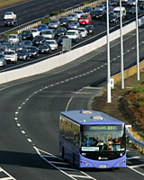 A bus makes its way along the Northern Busway. Photo / Brett Phibbs A bus makes its way along the Northern Busway. Photo / Brett Phibbs