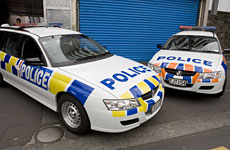 All police vehicles will now feature slim yellow and blue livery (left) as well as brighter, low-profile LED lightbars. Photo / Dean Purcell All police vehicles will now feature slim yellow and blue livery (left) as well as brighter, low-profile LED lightbars. Photo / Dean Purcell
