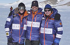 Shackleton Expedition team members (L-R) Henry Adams, Henry Worsley and Will Gow. Photo / Supplied Shackleton Expedition team members (L-R) Henry Adams, Henry Worsley and Will Gow. Photo / Supplied
