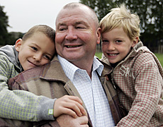 Graham Lowe with sons Sam, left, and Jack. Photo / Doug Sherring Graham Lowe with sons Sam, left, and Jack. Photo / Doug Sherring