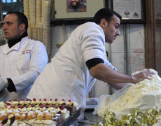 Icecream making Damascus-style. Photo / Jill Worrall Icecream making Damascus-style. Photo / Jill Worrall