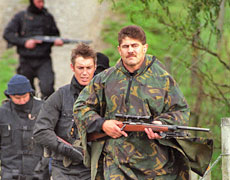 Senior Constable Len Snee (front) was involved in the hunt for the killer of Constable Glenn McKibbin in Flaxmere in 1996. Photo / NZ Herald Senior Constable Len Snee (front) was involved in the hunt for the killer of Constable Glenn McKibbin in Flaxmere in 1996. Photo / NZ Herald