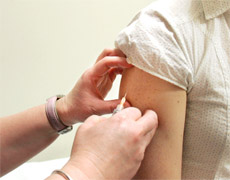 A teenager receives the HPV vaccine. Photo / Wanganui Chronicle A teenager receives the HPV vaccine. Photo / Wanganui Chronicle