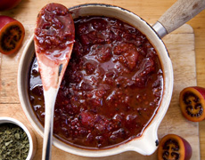 Indian spiced tamarillo chutney. Photo / Babiche Martens Indian spiced tamarillo chutney. Photo / Babiche Martens