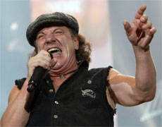 AC/DC's lead singer Brian Johnson. Photo / AP AC/DC's lead singer Brian Johnson. Photo / AP