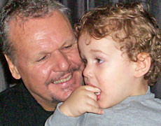 Bruce Laybourn visiting son Dylan in Turkey. Photo / Supplied Bruce Laybourn visiting son Dylan in Turkey. Photo / Supplied