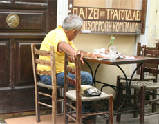 A cafe in Plaka, Athens. Photo / Matt Kennedy-Good A cafe in Plaka, Athens. Photo / Matt Kennedy-Good