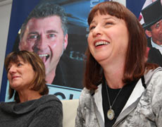 Big Wednesday winners Siobhan, left, and Fiona. Photo / Mark Mitchell Big Wednesday winners Siobhan, left, and Fiona. Photo / Mark Mitchell