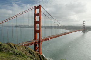 The Golden Gate Bridge looking back towards downtown San Francisco. Photo / Martin Sykes