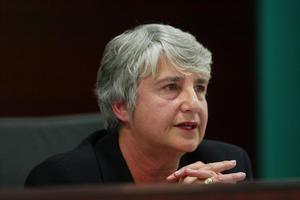 The Chief Justice, Dame Sian Elias, sitting in the Supreme Court in Wellington. Photo / Mark Mitchell