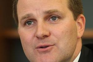 Justice Minister Simon Power in his office at Parliament, Wellington. Photo / Mark Mitchell