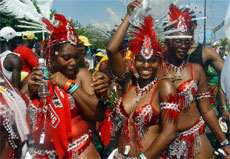 Carnival time in Kingston, Jamaica, is just one of many exuberant island-wide bashes available to travellers to get a taste of Caribbean life. Photo / AP Carnival time in Kingston, Jamaica, is just one of many exuberant island-wide bashes available to travellers to get a taste of Caribbean life. Photo / AP