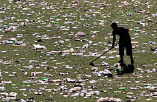 BDO organisers hope their recycling scheme will avoid a repeat of the sea of litter left by festival-goers in previous years. Photo / Brett Phibbs BDO organisers hope their recycling scheme will avoid a repeat of the sea of litter left by festival-goers in previous years. Photo / Brett Phibbs