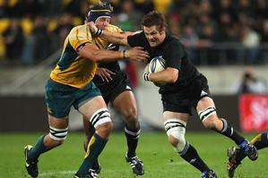 All Black skipper Richie McCaw was an inspiration in last night's 33-6 defeat of the Wallabies. Photo / Getty Images