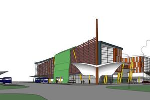 An artist's impression of the station and campus building.
