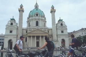 Vienna is packed with historic buildings and riding a bicycle is a leisurely way to appreciate their charm. Photo / Supplied