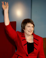 Little did Helen Clark know on election night she would be winning a different vote so soon. Photo / Janna Dixon Little did Helen Clark know on election night she would be winning a different vote so soon. Photo / Janna Dixon