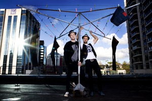 Design team brothers Sam and Jeremy Galvin from Descendant denim. Photo / Babiche Martens.