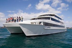 The overnight ship Ipipiri, named by Bay of Islands hapu, coasts along at 12 knots and is designed for minimum movement. Photo / Supplied