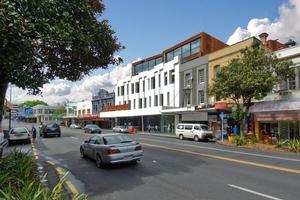 The K Rd four-level building is expected to sell for under $1 million. Photo / Supplied