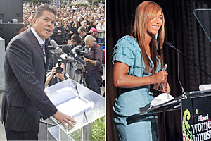 Brian Tamaki and Beyonce each have their own dedicated followers. Photos / Mark Mitchell, AP