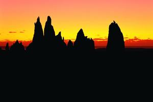 The Pinnacles Desert in Nambung National Park is home to thousands of limestone pillars. Photo / WATC