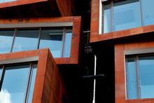 The unconventional building has sophisticated environmental features. Photo / Brett Phibbs The unconventional building has sophisticated environmental features. Photo / Brett Phibbs