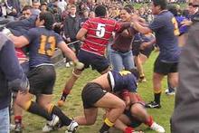 The principals of Auckland Grammar and Kelston Boys High have given different accounts of who struck the first blow. Photo / Murray Job, Sky Sport The principals of Auckland Grammar and Kelston Boys High have given different accounts of who struck the first blow. Photo / Murray Job, Sky Sport