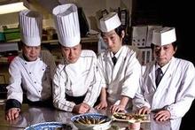 Chefs (from left) Matsumoto Shinichi, Morita Masaru, Nakajima Kenji and Wakamori Jiro at Ariake Restaurant and Sushi Bar. Photo / Dean Purcell Chefs (from left) Matsumoto Shinichi, Morita Masaru, Nakajima Kenji and Wakamori Jiro at Ariake Restaurant and Sushi Bar. Photo / Dean Purcell