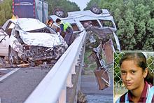 Two teens died and seven others were involved in this crash near Taradale, Napier. Inset: Tamoko Christy. Photos / Hawkes Bay Today Two teens died and seven others were involved in this crash near Taradale, Napier. Inset: Tamoko Christy. Photos / Hawkes Bay Today
