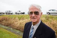 George Williams remembers crossing the existing Kopu bridge on the day it opened in 1928. Photo / Paul Estcourt George Williams remembers crossing the existing Kopu bridge on the day it opened in 1928. Photo / Paul Estcourt
