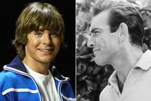 High School Musical star Zac Efron (L) and Sean Connery as James Bond (R). Photos / Supplied High School Musical star Zac Efron (L) and Sean Connery as James Bond (R). Photos / Supplied