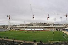 The All Blacks gather for training as construction continues on the new South Stand at Eden Park. Photo / Kenny Rodger The All Blacks gather for training as construction continues on the new South Stand at Eden Park. Photo / Kenny Rodger