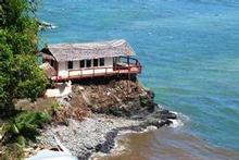 One of the few structures left standing after the tsunami hit Seabreeze. Photo / Cherelle Jackson One of the few structures left standing after the tsunami hit Seabreeze. Photo / Cherelle Jackson
