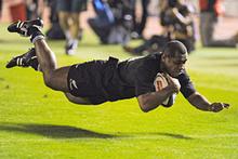 All Black winger Sitiveni Sivivatu was everywhere last night. Photo / Getty Images All Black winger Sitiveni Sivivatu was everywhere last night. Photo / Getty Images