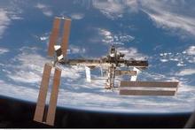 The International Space Station, destination for the crew of Russia's Soyuz TMA. Photo / NASA The International Space Station, destination for the crew of Russia's Soyuz TMA. Photo / NASA