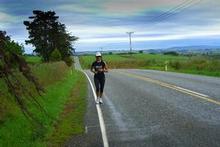 Ultra-marathoner Lisa Tamati on a lonely Southland road, two days into her epic run up the length of New Zealand. Ultra-marathoner Lisa Tamati on a lonely Southland road, two days into her epic run up the length of New Zealand.
