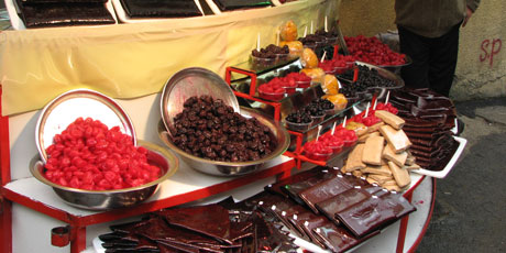 Fruit leather and preserved berries for sale at Darband. Photo / Jill Worrall