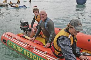 Act leader Rodney Hide had to be rescued during the Auckland ocean race. Photo / Chris Skelton