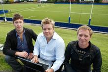 (From left) AllTeams' Jimmy Gardner, Mike Hargreaves and Will Stamers-Smith want to sign on 600 NZ sports clubs by the end of next year. Photo / Brett Phibbs (From left) AllTeams' Jimmy Gardner, Mike Hargreaves and Will Stamers-Smith want to sign on 600 NZ sports clubs by the end of next year. Photo / Brett Phibbs