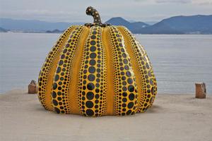 The renowned Pumpkin by Japanese artist Yayoi Kusama. Photo / Gail Orgias