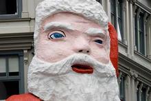 Santa's eye is estimated to weigh between 10 and 20kg. Photo / Dean Purcell Santa's eye is estimated to weigh between 10 and 20kg. Photo / Dean Purcell