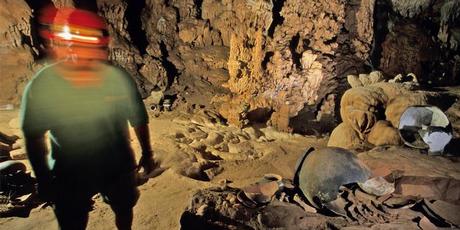 Mayan pots litter the floor of the awe-inspiring ATM Caves, rediscovered just 20 years ago. Photo / Getty Images