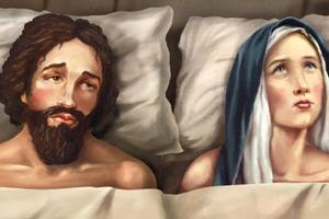 The St Matthew-in-the-City Church billboard implies Mary is no longer a virgin. Photo / Supplied