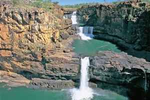 Mitchell Falls in the untouched wilderness of the Kimberley region. Photo / Kimberley Wilderness Adventures