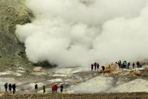 White Island is the country's only active volcano and sits 49km off the coast of the Bay of Plenty. Photo / Alan Gibson