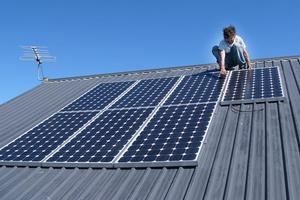 Solar panels are predicted to make way for energy-absorbing building materials, an expert says. Photo / Wanganui Chronicle