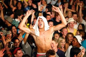 New Years Eve revellers at Mount Maunganui in 2008. Photo / Sarah Ivey