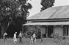 Lord and Lady Bledisloe visit the Treaty House at Waitangi. Photo / Herald Archive Lord and Lady Bledisloe visit the Treaty House at Waitangi. Photo / Herald Archive